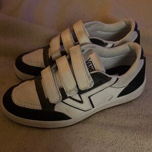 Vans Black and White Velcro Sneakers size 4